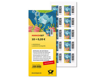 Markenset Zackenbarsch, Briefmarke zu 0,20 €, 10er - Set - Radio Buxtehude