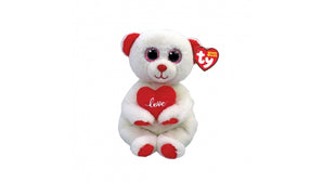 TY Beanie Babies Bellies Teddybär Desi mit Herz 15 cm