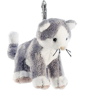 Schlüsselanhänger Katze "Cleo" grau ca. 12 cm