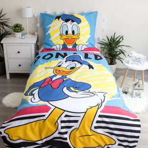 Donald Duck Bettwäsche - weiche Baumwolle 140x200 cm Kissen und Decke