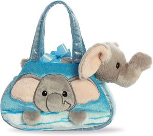 Fancy blau/grauer Peek-a-Boo Elefant in einer Tragetasche ca. 21 cm - Plüschfigur