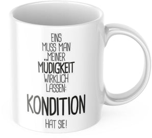 Tasse Kaffee Büro 325ml lustiger Spruch Müdigkeit Frühstück Morgen