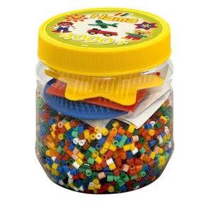 HAMA - Bügelperlen Midi - Dose gelb - 3 Stiftplatten, 4000 Stück