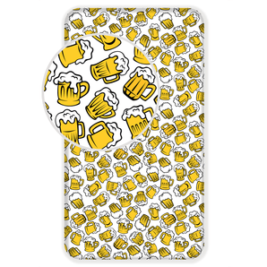 Bier Spannbettlaken - 90x200 cm Bettbezug Einzelbett Matratzenbezug
