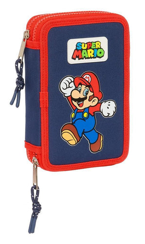 Safta Super Mario - Doppelmäppchen mit Inhalt - 28 Teile