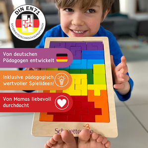 "Tetralino" - Hochwertiges Holzpuzzle zur Förderung von Motorik