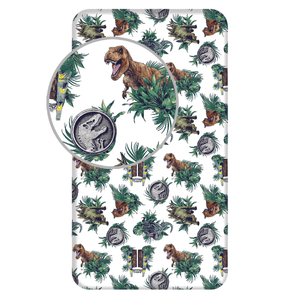 Jurassic World Spannbettlaken - 90x200 cm Bettbezug T-Rex Matratzenbezug