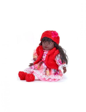 Plüsch Puppen 51 cm- dunkelhäutig