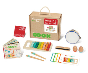 Montessori Educational Musik Play Box. Ausgewählte Instrumente damit Kinder ihre musikalischen Fähigkeiten entdecken