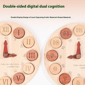 Montessori Lernuhr aus Massivholz – Zeit verstehen spielerisch lernen