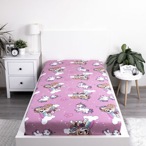 Paw Patrol Spannbettlaken - 90x200 cm Bettbezug Mädchen Matratzenbezug