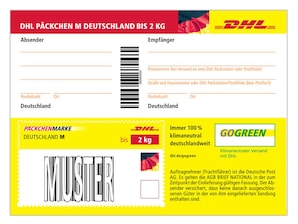DHL Päckchenmarke M Deutschland bis 2 kg, einzeln