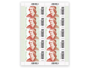 200. Geburtstag Henriette Goldschmidt, Briefmarke zu 1,10 €, 10er-Bogen