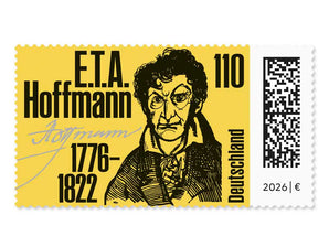 250. Geburtstag E.T.A. Hoffmann, Briefmarke zu 1,10 €, 10er-Bogen