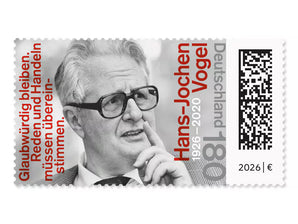 100. Geburtstag Hans-Jochen Vogel, Briefmarke zu 1,80 €, 10er-Bogen