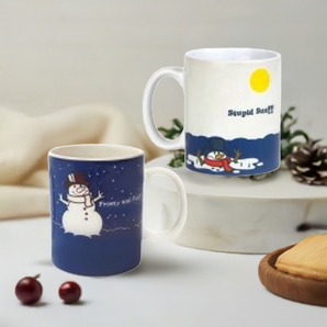 2er Set Thermoeffekt-Tasse – Motivwechsel bei Hitze