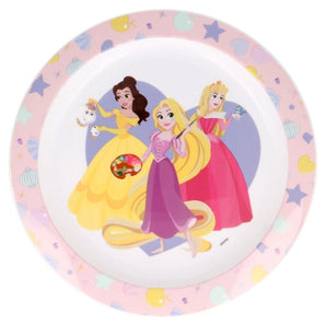 Disney Prinzessinen Plastik-Teller Kunststoffset für Kinder - Mikrowelle geeignet