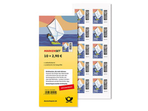 Markenset Windsurfbrief, Briefmarke zu 2,90 €, 10er - Set - Radio Buxtehude