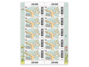 Weißt du eigentlich, wie lieb ich dich hab?, Briefmarke zu 0,95 €, 10er-Bogen