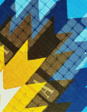 Fine Art Wandkalender  // Kilim Yamka azurblau